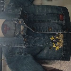 Jean jacket hand embroidered